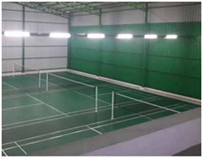 Badminton court roof